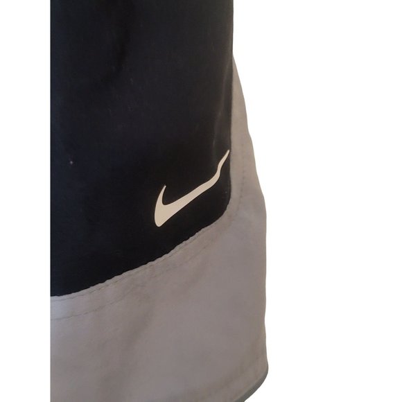 Nike Swim Trunks Lined Black Gray Pockets Elastic Waist Men's Size Large - Picture 3 of 6